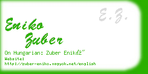 eniko zuber business card